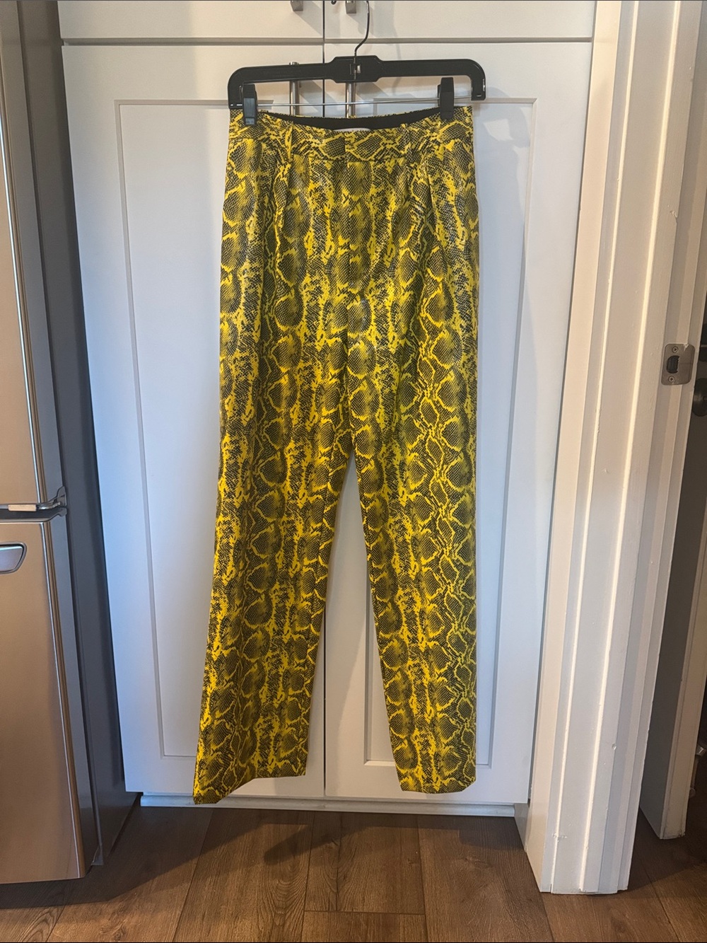 Yellow Snake-Print Men's Pants - Stylish Statement Trousers